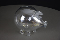 Sparschwein aus Glas - 21*17 cm - K3004
